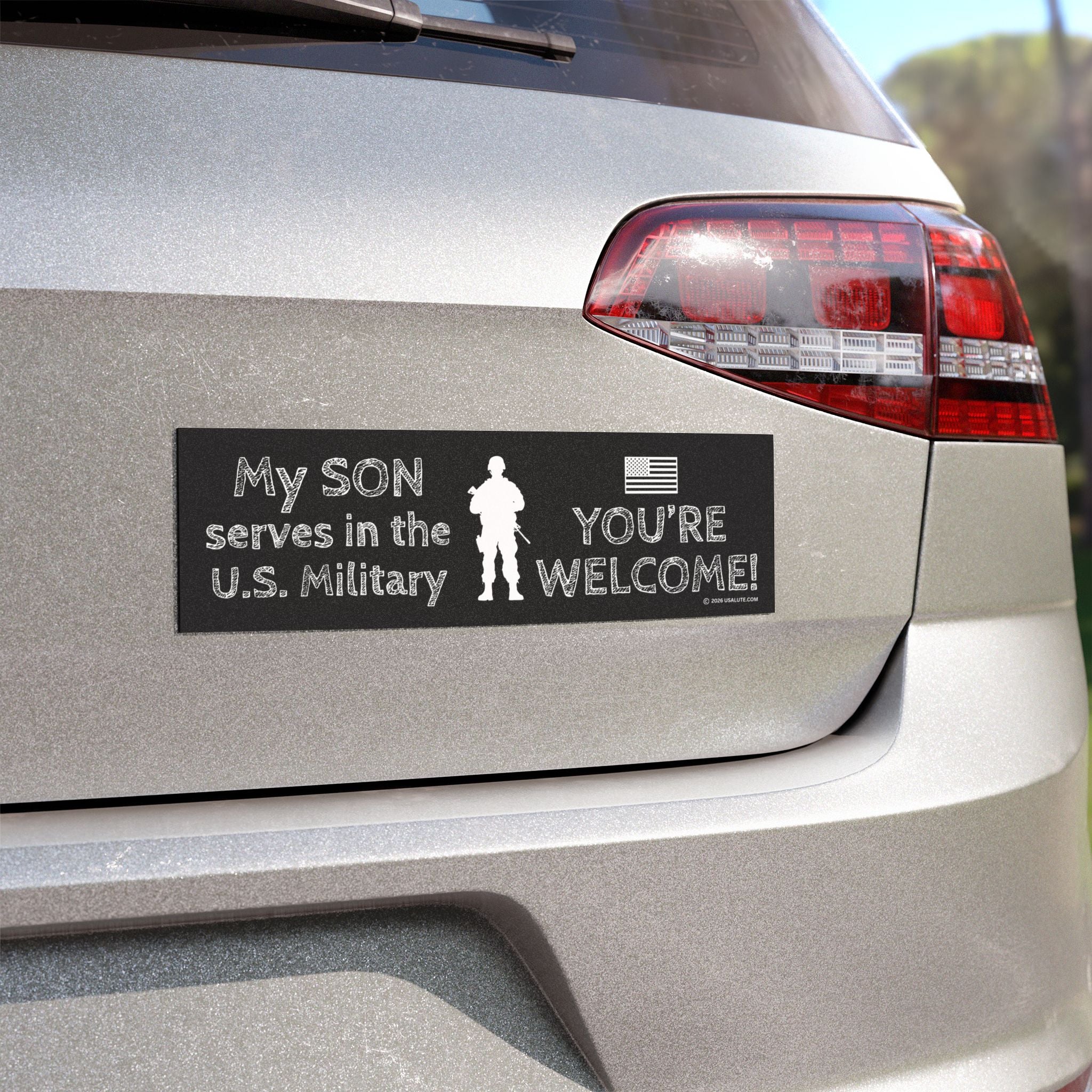 Car Magnet — “My Son Serves in the U.S. Military” Patriotic Bumper Sticker