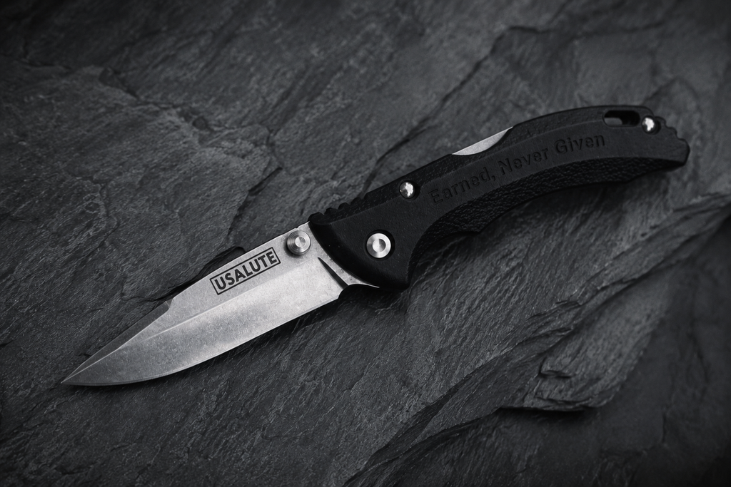 USalute Legacy Package: USalute Package + EDC Pouch + Engraved Knife