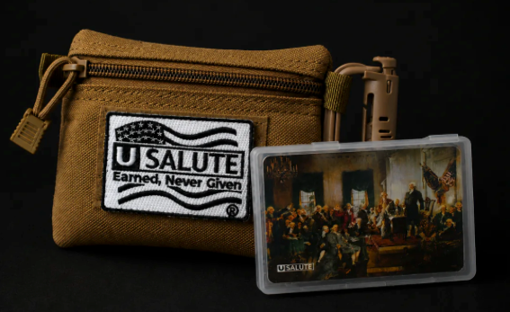 USalute Legacy Package: USalute Package + EDC Pouch + Engraved Knife